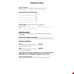 Get Parental Consent with Our Easy Permission Slip Template example document template