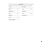 Efficient Project Planning Template example document template