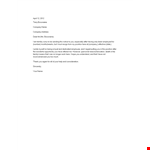Short Employment Resignation Letter example document template