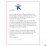Flat Stanley Friendly Letter Template example document template