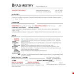 Download Graphic Designer Resume Template - Design, Graphic, Designer - Developed Games example document template