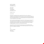Last Minute Resignation Letter Example example document template