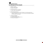 Time Management Session example document template