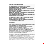 Accounts and Credit: How to Write an Effective Letter of Explanation example document template 