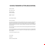 Transfer Letter example example document template