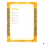 Menu Templates | 50+ Printable Designs & Examples example document template 