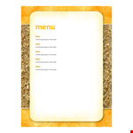 Menu Templates | 50+ Printable Designs & Examples example document template