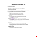 Exit Interview Guide example document template