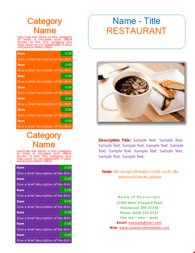 Creative Menu Templates for Restaurants - Customize in Minutes