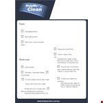 Giant Spring Cleaning List example document template