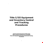 Equipment Inventory Tracking Template example document template