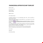 Engineering Apprenticeship Template example document template