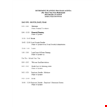 Retirement Program Agenda - Planning Benefits & Speaker example document template