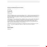Thank You Letter Template for Your Assistant example document template