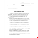 Parenting Visitation example document template