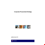 Corporate Procurement Strategy Template example document template