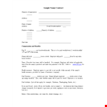 Sample Nanny Contract Template example document template
