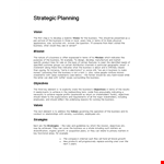 Create a Powerful Strategic Plan with our Business Template example document template