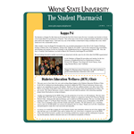 PharmD Newsletter: The Latest Updates and Insights for Pharmacy Students and Programs example document template 