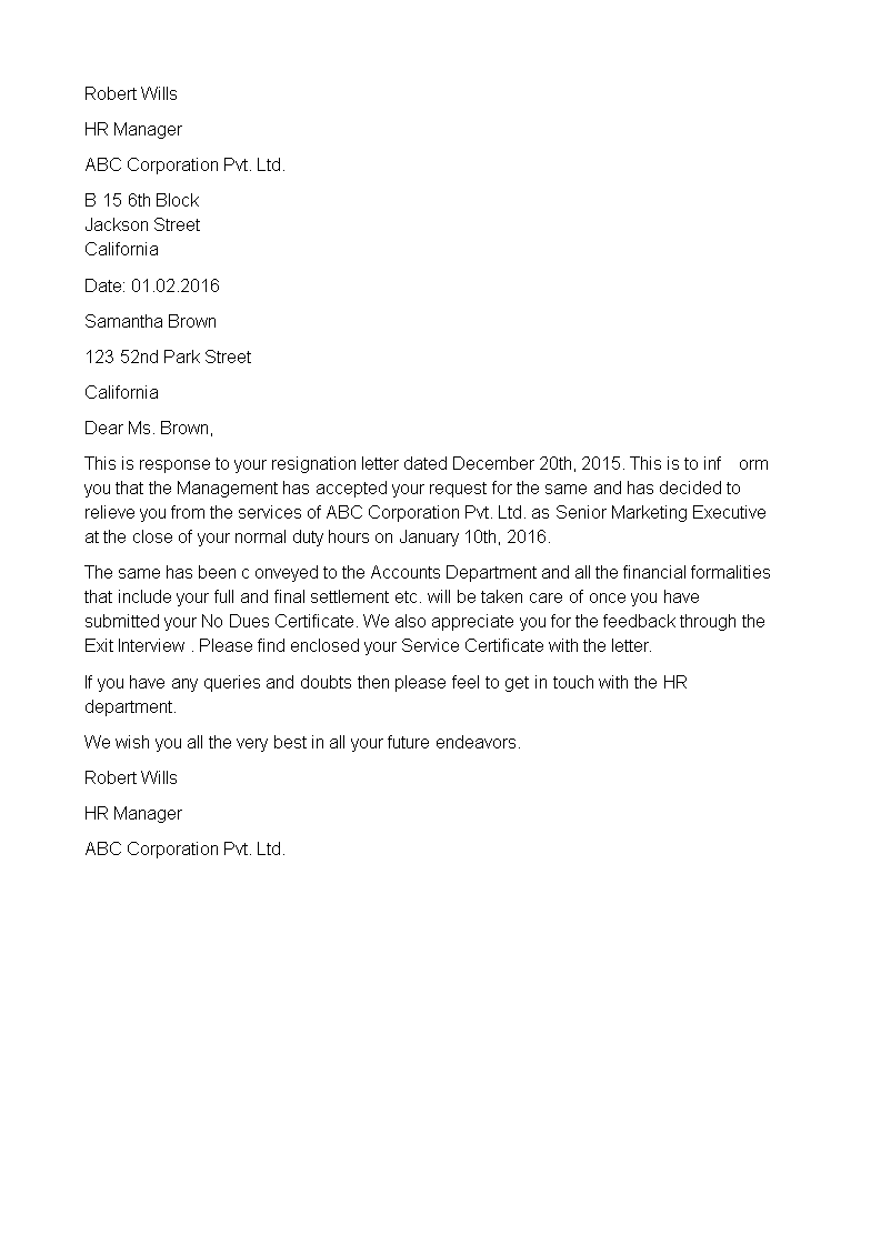 How To Write A Mail Asking For Relieving Letter