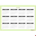 Printable Yearly Calendar example document template