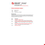 World Study: Press Conference in April - Latest Updates example document template 
