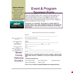 Sponsor The Event & Program in Mower County | Boost Historical Contribution example document template 