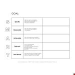 Accomplish Your Goals with our Smart Goals Template example document template