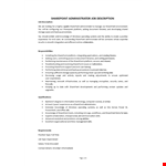 SharePoint Administrator Job Description example document template