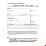 Employment Contract Template for Employee-Employer Agreements in Canada example document template
