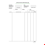 Easy Order Form Template - Streamline Budget & Special Orders for Supplies example document template