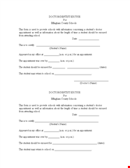 Doctor Appointment Letter To School Doctor Appointment Letter To School