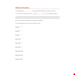 Get Proof of Residency & Relationship: Template for Birth Certificates example document template