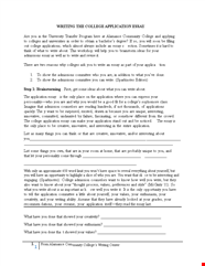 College Application Essay Template