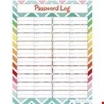 Create and Organize Passwords with our Password List Template example document template