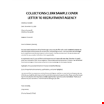 Collections Clerk sample cover letter example document template