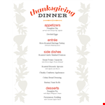 Thanksgiving Menu Template Ideas for Your Festive Feast example document template