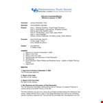 Committee Meeting Minutes Template example document template
