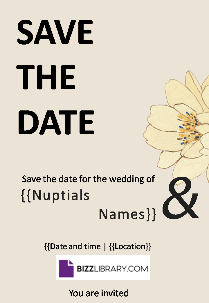save the date invitation template