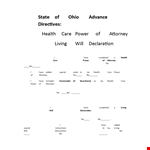 Health Care Power Of Attorney Form example document template