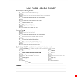 School Daily Cleaning Schedule Template - Simplify Your Cleaning Checklist and Process example document template 