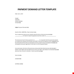 Payment Demand Letter Template example document template