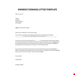 Payment Demand Letter Template example document template 
