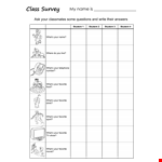 Printable Survey Template For Kids example document template 