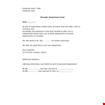 Internal Transfer Letter Format example document template