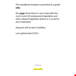 Download Employee Handbook Template for Organized Leave Policies example document template