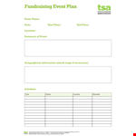 Fundraising Event example document template 