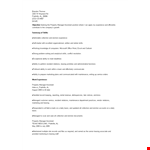 Property Manager Assistant Resume example document template