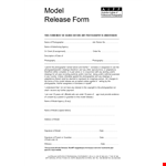 Download Model Release Form for Photography example document template