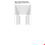 Printable Mens Shoe Size Chart example document template